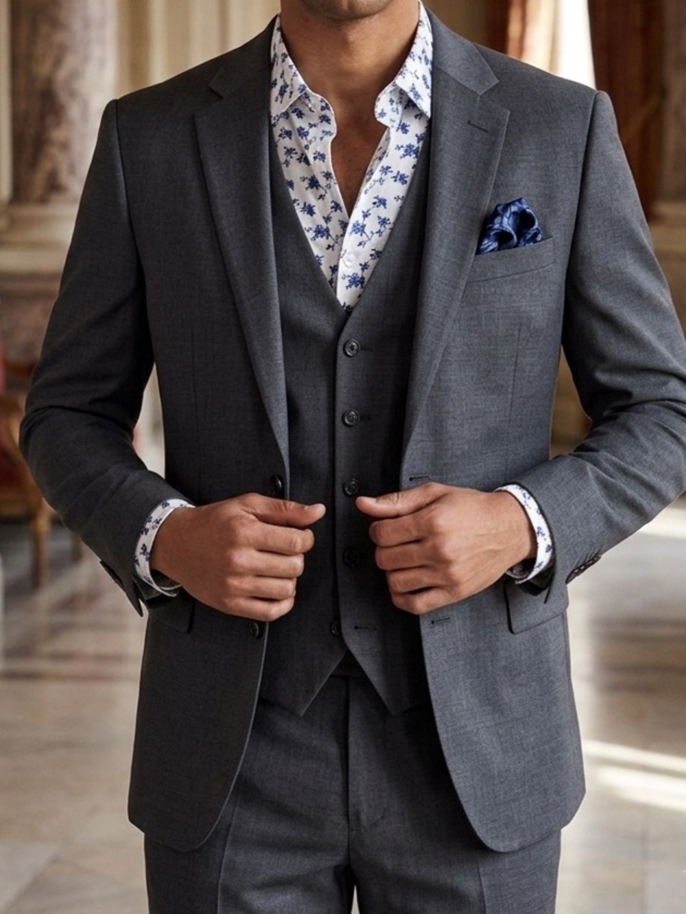 Express Slim Fit Floral Dress Shirt - Picture 2 of 9